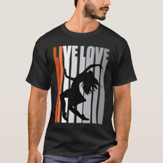 Camiseta Raparigas Dança Amarela Motivacional Ama Gir