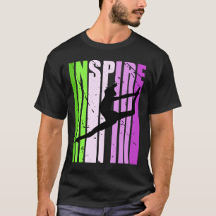 Camiseta Raparigas Dança Inspiram Ventilador Filha de Cores