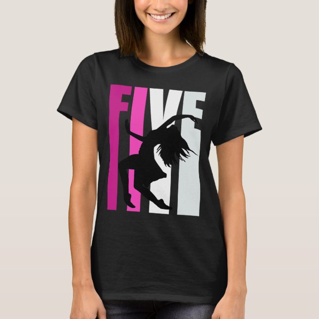 Camiseta Raparigas Dançam 5 Dançarinas Rainha Expressiva D (Frente)