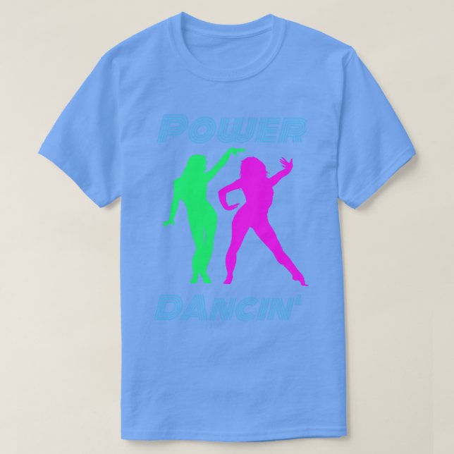 Camiseta Raparigas Dançando Retro Potência Dançando (Frente do Design)
