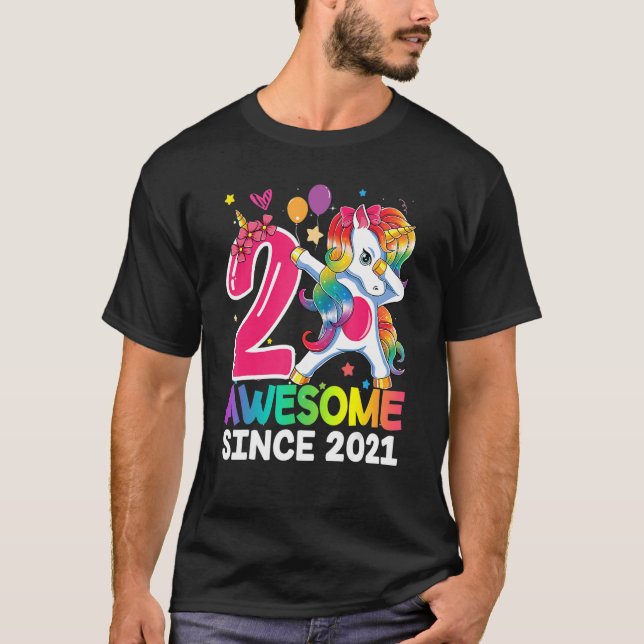 Camiseta Raparigas de 2 anos adolescentes bebendo segundo U (Frente)