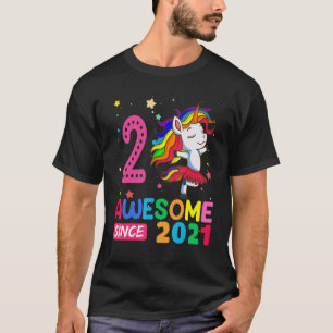 Camiseta Raparigas de 2 anos adolescentes segundo aniversár