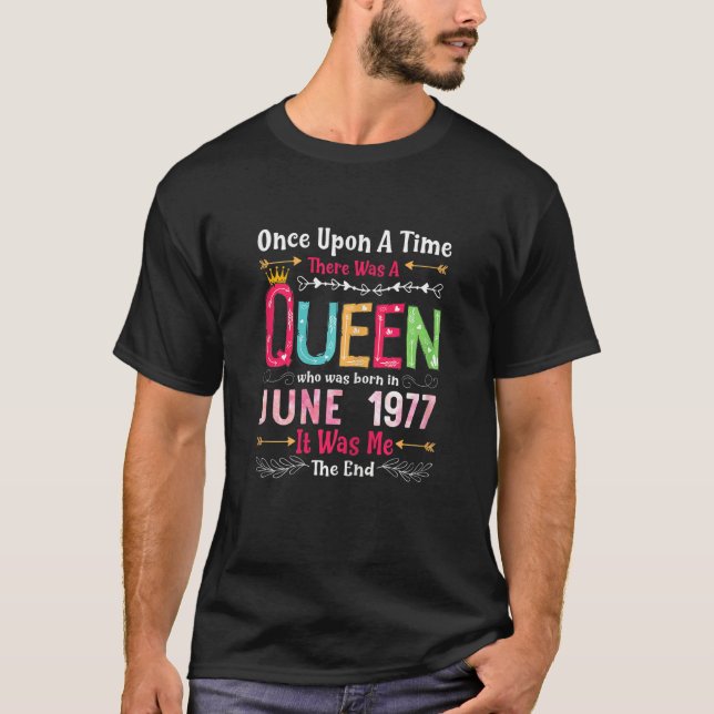 Camiseta Raparigas de 45 anos 45º aniversário Rainha de jun (Frente)