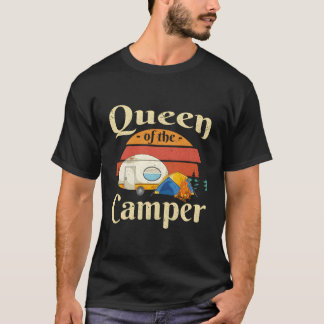 Camiseta Raparigas De Camper Retro Rainha Da Campa Outdo