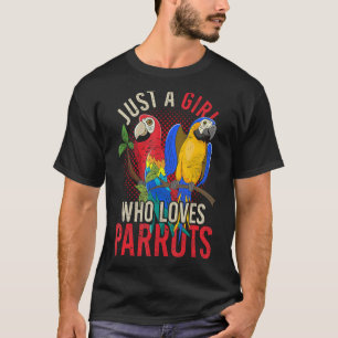 Camiseta Raparigas de papagaio exóticas Mulheres Salva Trop