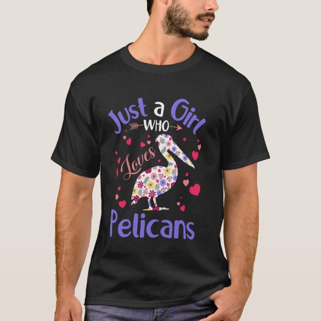Camiseta Raparigas De Pássaros Florais, Apenas Uma Menina Q (Frente)