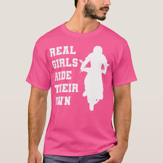 Camiseta Raparigas De Verdade Andam De Moto (Frente)