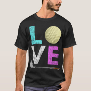 Camiseta Raparigas e Mulheres Adoram Golfe Melhor Presente