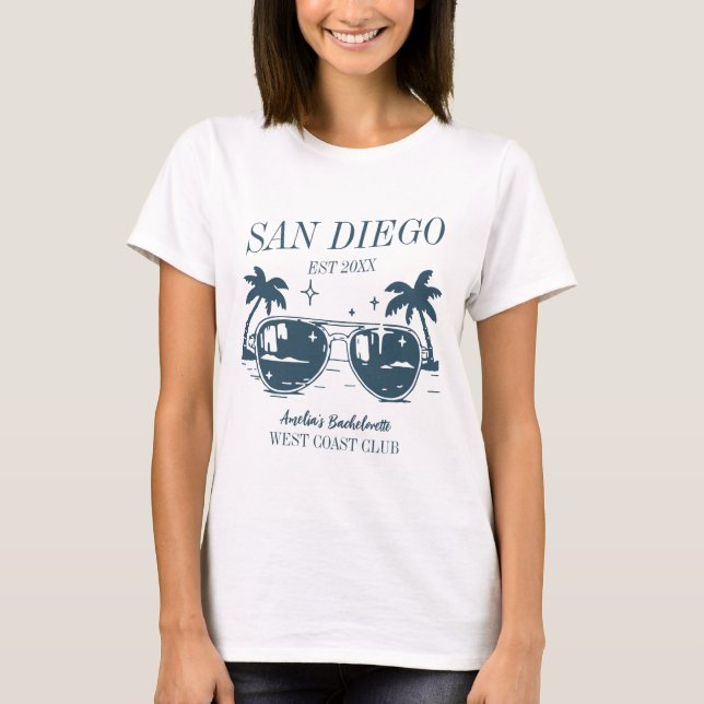 Camiseta Raparigas Festas de solteira de praia Viagem San D (Frente)