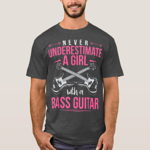 Camiseta Raparigas Guitaristas Bass Jogadoras De Violão Bas