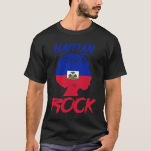 Camiseta Raparigas Haitianas Rock Haitiano Bandeira Haiti O