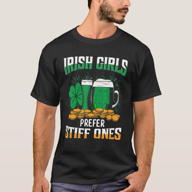 Camiseta Raparigas Irlandesas Preferem Fortes Bebem Rua De  (Frente)