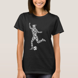Camiseta Raparigas Jogadoras de Futebol Coach Esportes Gráf