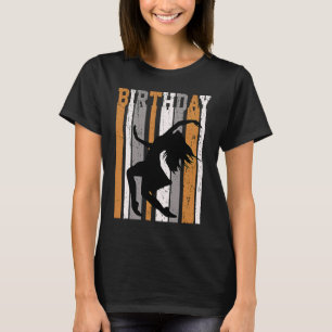 Camiseta Raparigas Laranja Dançam Aniversário Retrocolorido