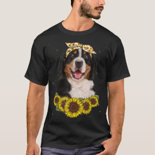 Camiseta Raparigas Mãe Cachorro de Montanha Bernese Gif Gir