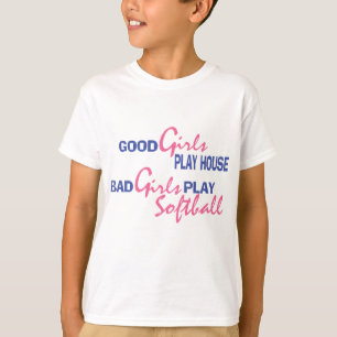 Camiseta Raparigas Más Jogam Softball