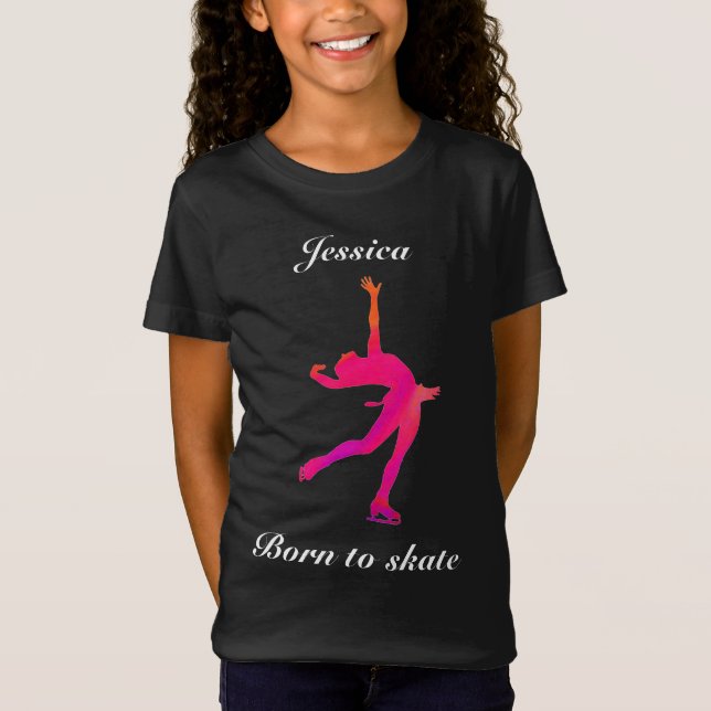 Camiseta Raparigas Nascer a Skate Figura Skating T-Shirt (Frente)