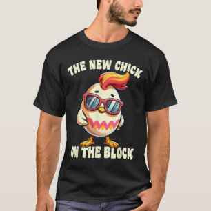 Camiseta Raparigas Novo Pintinho Na Páscoa De Caça De Ovos