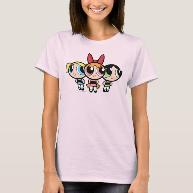 Camiseta Raparigas Powerpuff: Açúcar, Especiarias e Tudo Mu (Frente)
