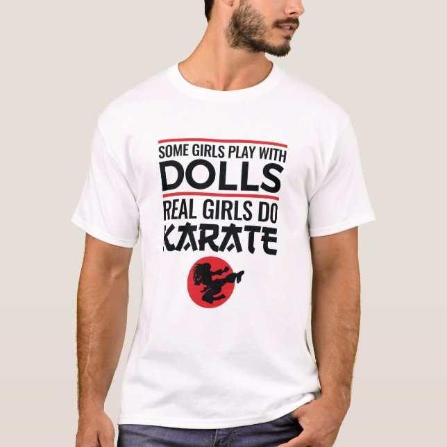 Camiseta Raparigas Reais Do Karate Mulheres Bonitas Artes M (Frente)