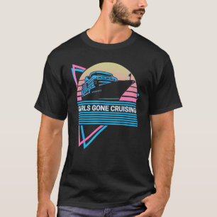 Camiseta Raparigas Retro Cruzadas Em Cruzeiro Passaram A Cr