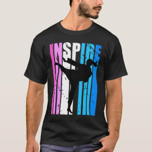 Camiseta Raparigas Rosa Inspiram Karate Birthday Motivation