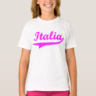 Camiseta Raparigas Rosa Italianas (Black Ringer)