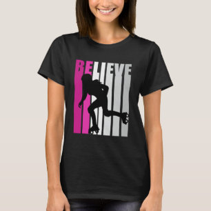 Camiseta Raparigas Rosa Roller Skating Acreditam Squ Motiva