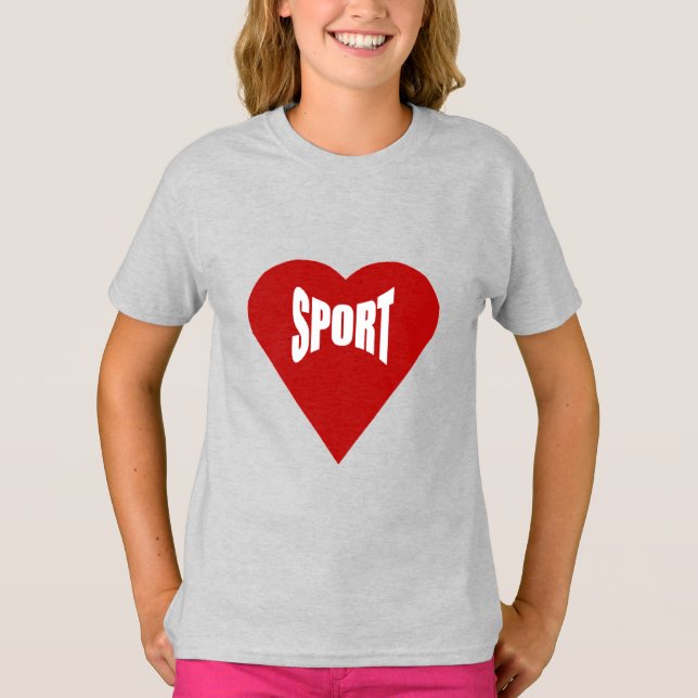 Camiseta Raparigas T-Shirt ash LOVE SPORT (Frente)