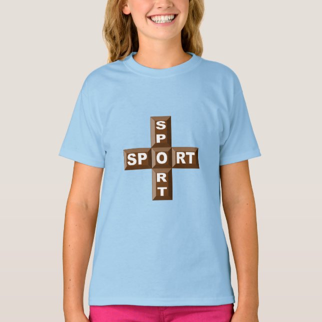Camiseta Raparigas T-Shirt Blue CHOCOLAT SPORT (Frente)