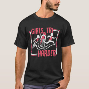 Camiseta Raparigas TRI Harder Triathlete Bike Training Prof
