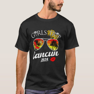 Camiseta Raparigas Trip Cancun 2024 Beach Womens Weekend Bi