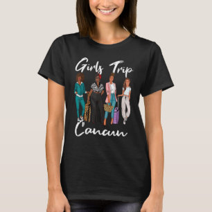 Camiseta Raparigas Trip Cancun Para Férias Afro-Negras De M