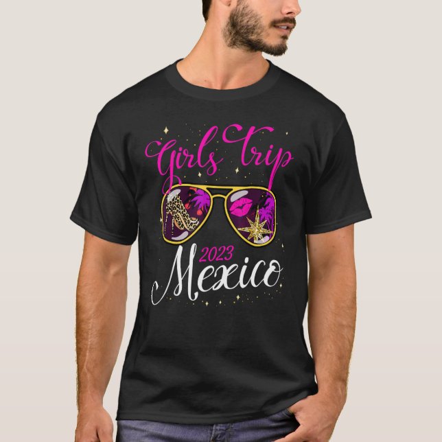 Camiseta Raparigas Trip México 2023 Mulheres Fim de Semana  (Frente)