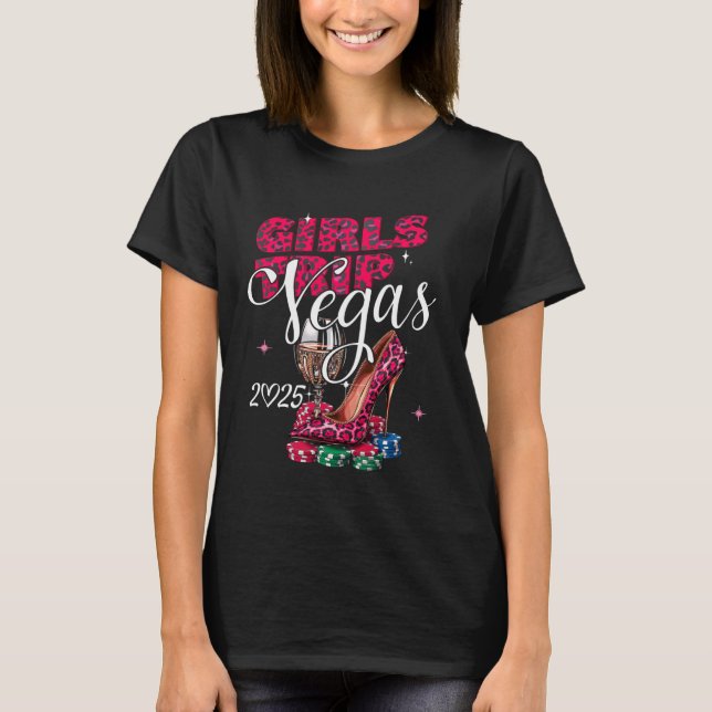 Camiseta Raparigas Viagem Las Vegas 2025 Shirts Aniversário (Frente)