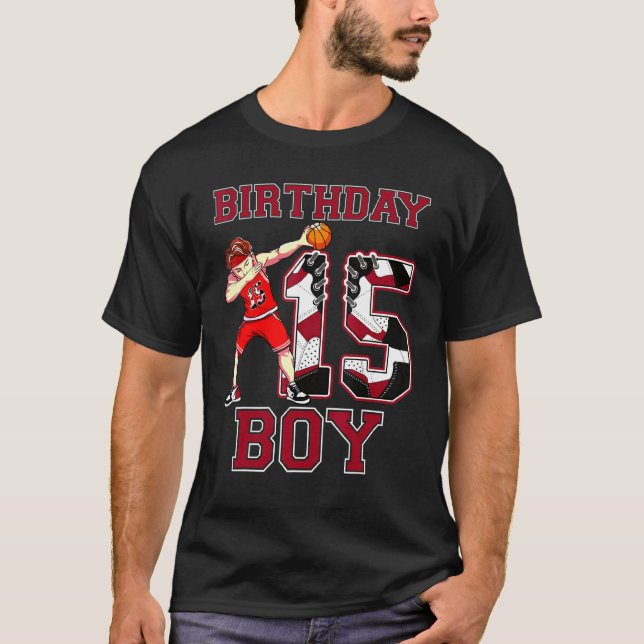 Camiseta Rapaz Babbing, 15 de Basquete, Criadores de Amo de (Frente)