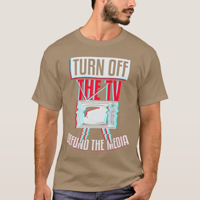 Camiseta Rapaz da OffheV Desfinanciar Mídia (Frente)