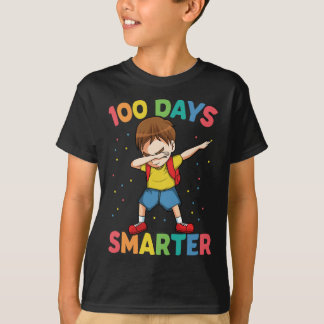 Camiseta Rapaz Dabbing 100 Dias Mais Inteligente Feliz 100º