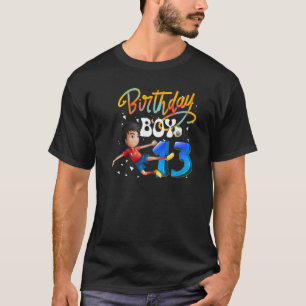Camiseta Rapaz Dabbing 13 Anos Jogador de Futebol 13 Birthd