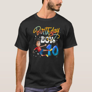 Camiseta Rapaz Dabbing, jogador de futebol de 10 anos, 10º