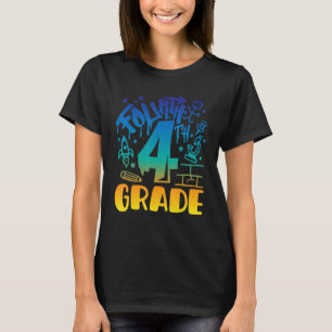 Camiseta Rapaz do 4º ano Primeiro Dia de Professora de Volt