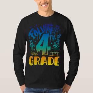 Camiseta Rapaz do 4º ano Primeiro Dia de Professora de Volt