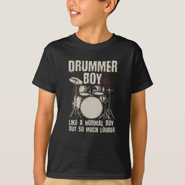 Camiseta Rapaz Drummer| Presente do tambor (Frente)