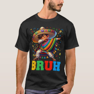 Camiseta Rapaz Mexicano Dabbing Bruh Poncho Cinco De Mayo M