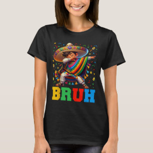 Camiseta Rapaz Mexicano Dabbing Bruh Poncho Cinco De Mayo M