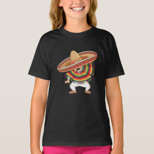Camiseta Rapaz Mexicano Dabbing Poncho Cinco de Mayo