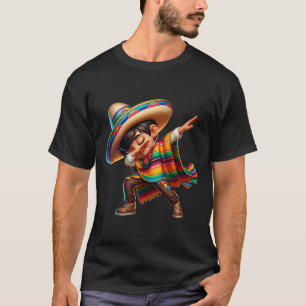 Camiseta Rapaz Mexicano Dabbing Poncho Cinco De Mayo 2