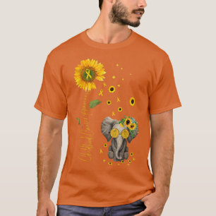 Camiseta Rapaz Sunflower do Elefante para a Consciência do