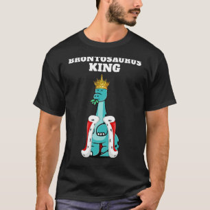 Camiseta Rapazes Brontosaurus King Dinosaur Mens Brontosaur