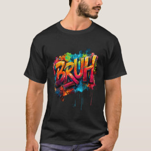 Camiseta Rapazes Bruh Meme Dito Divertido Adolescentes Graf